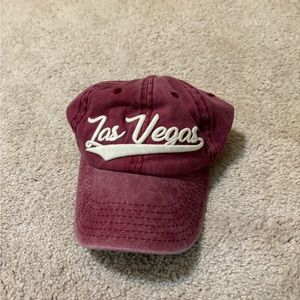 “Faded” red Las Vegas baseball hat